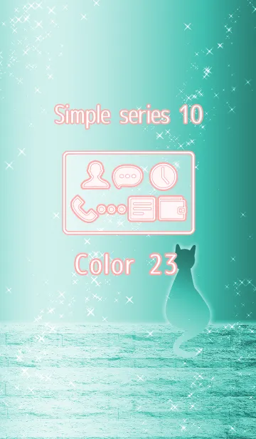 [LINE着せ替え] Simple series 10 -Color 23 - catの画像1