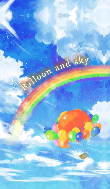 [LINE着せ替え] 空の気球旅の画像1