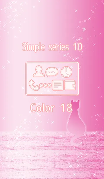[LINE着せ替え] Simple series 10 -Color 18 - catの画像1