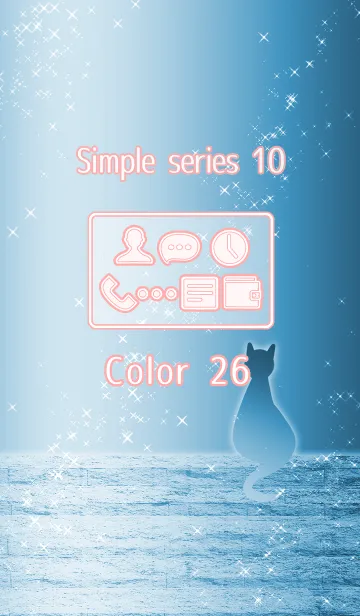 [LINE着せ替え] Simple series 10 -Color 26 - catの画像1