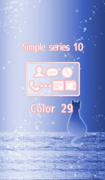 [LINE着せ替え] Simple series 10 -Color 29 - catの画像1