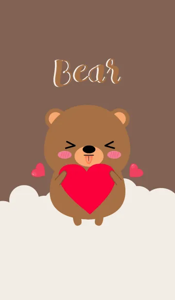 [LINE着せ替え] Simple Love Bear Theme (jp)の画像1