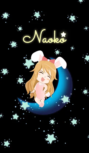 [LINE着せ替え] なおこ- 青い月のバニーガールの画像1