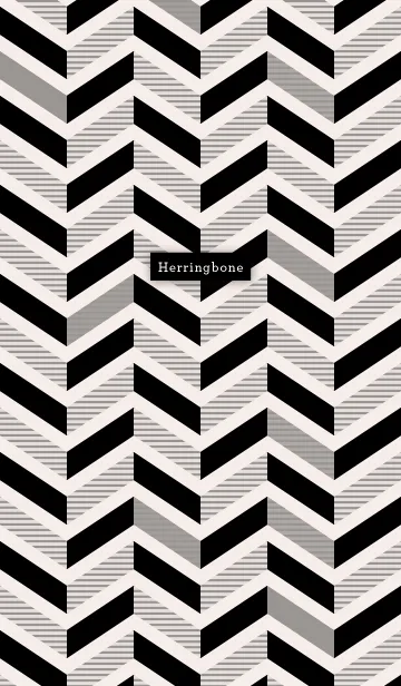 [LINE着せ替え] Herringbone / BLACKの画像1