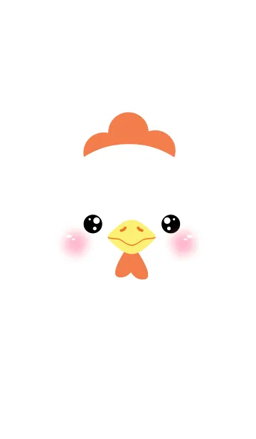 [LINE着せ替え] Face White Chicken Theme (jp)の画像1