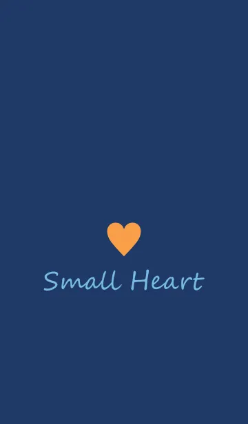 [LINE着せ替え] Small Heart *Navy+Orange2*の画像1