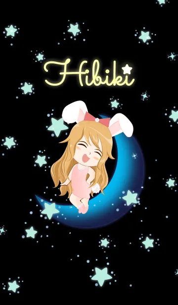 [LINE着せ替え] ひびき- 青い月のバニーガールの画像1