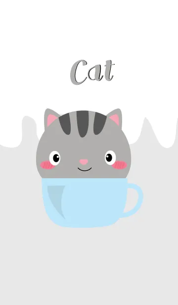 [LINE着せ替え] So Pretty Gray Cat Theme (jp)の画像1