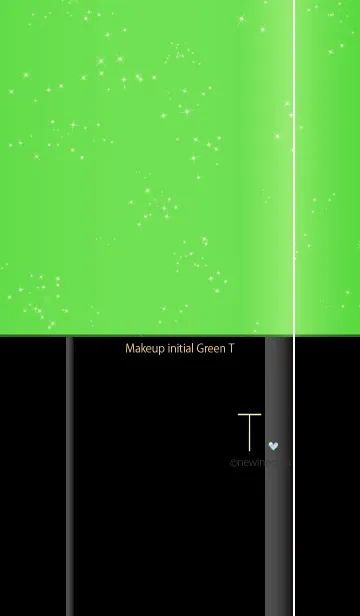 [LINE着せ替え] メークアップ イニシャル グリーン Tの画像1