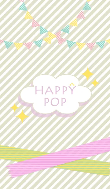 [LINE着せ替え] Happy pop - Stripe -の画像1