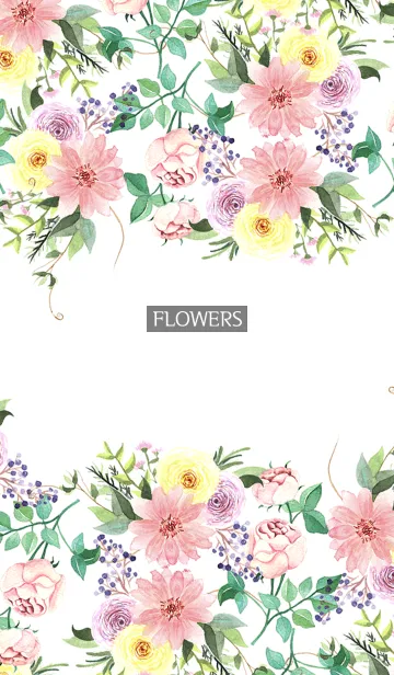 [LINE着せ替え] water color flowers_634の画像1