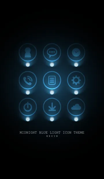 [LINE着せ替え] MIDNIGHT BLUE LIGHT ICON THEME 2の画像1