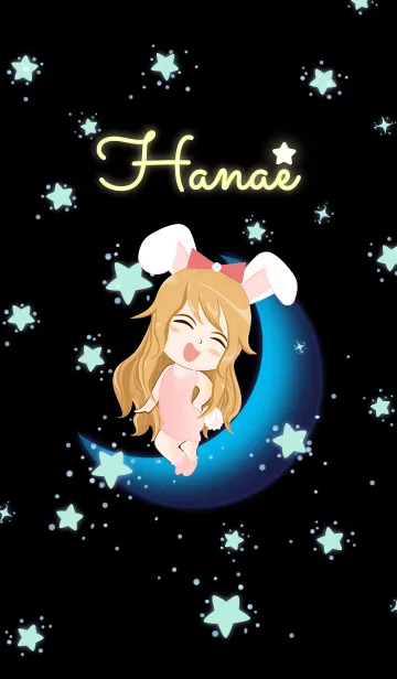 [LINE着せ替え] Hanae - Bunny girl on Blue Moonの画像1