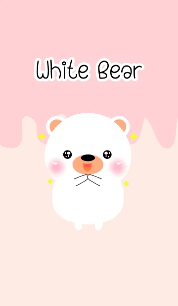 [LINE着せ替え] Lovely white Bear Theme V.2 (jp)の画像1