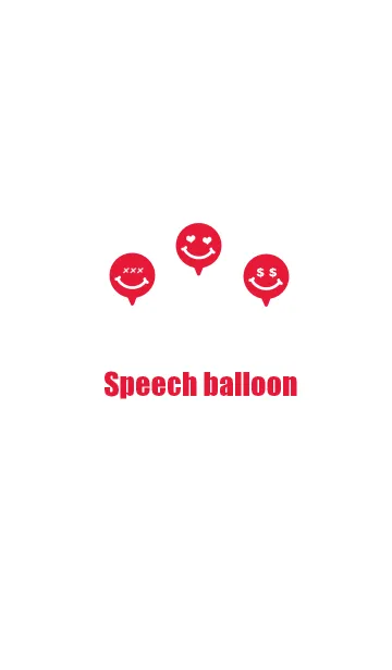 [LINE着せ替え] Speech balloon***Redの画像1
