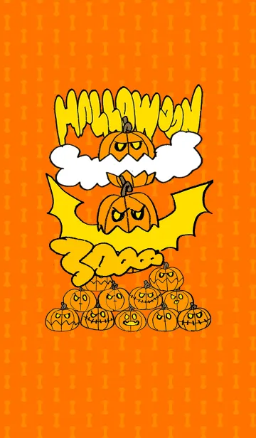 [LINE着せ替え] ハロウィンパンプキンオレンジ Aの画像1