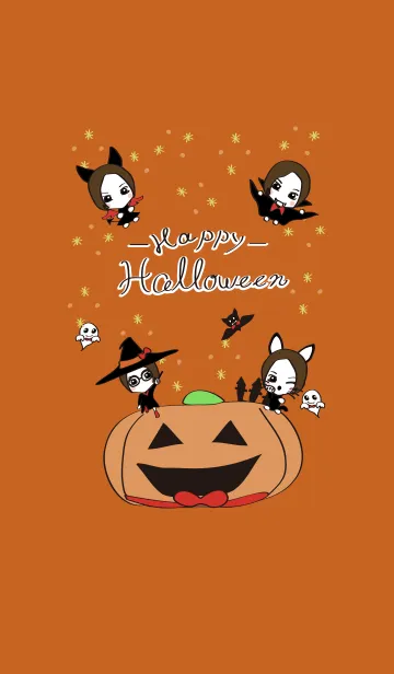 [LINE着せ替え] おしゃれ女子ハロウィンバージョンの画像1