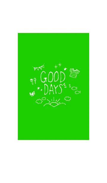 [LINE着せ替え] GOOD DAYS GREEN - Simple collection -の画像1