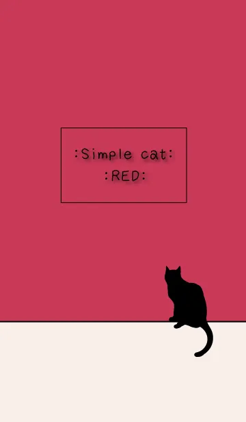 [LINE着せ替え] =SIMPLE CAT RED=の画像1