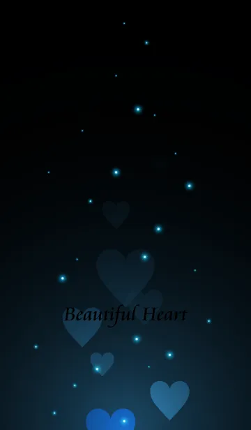 [LINE着せ替え] - Beautiful Midnight Blue Heart -の画像1