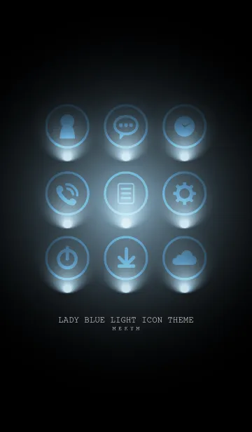 [LINE着せ替え] LADY BLUE LIGHT ICON THEME 2の画像1