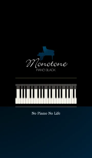 [LINE着せ替え] モノトーン（ピアノブラック）の画像1