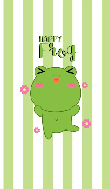 [LINE着せ替え] Happy Cute Frog (jp)の画像1