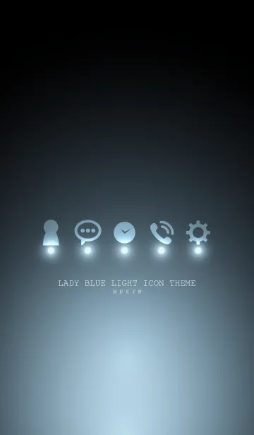 [LINE着せ替え] LADY BLUE LIGHT ICON THEMEの画像1