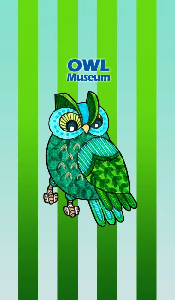 [LINE着せ替え] フクロウ 博物館 120 - Emerald Owlの画像1