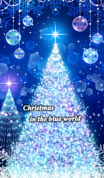 [LINE着せ替え] Christmas in the blue worldの画像1