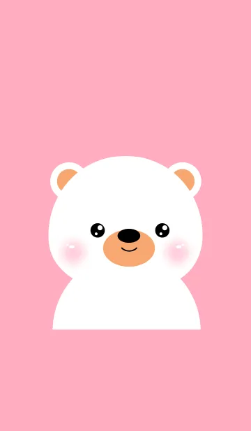 [LINE着せ替え] Simple White Bear Theme Ver.2 (jp)の画像1