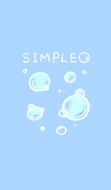 [LINE着せ替え] シンプルな水彩しゃぼん玉の画像1