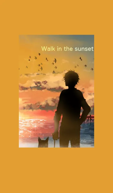 [LINE着せ替え] Walk in the sunsetの画像1