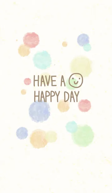 [LINE着せ替え] 大人水彩水玉2-スマイル27-の画像1