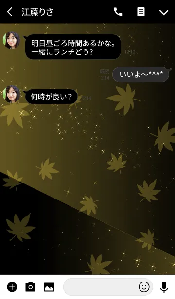 [LINE着せ替え] Simple series 12 -Color 8 - Autumn Mapleの画像3