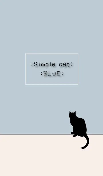 [LINE着せ替え] =SIMPLE CAT BLUE=の画像1