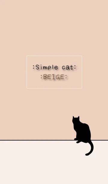 [LINE着せ替え] =SIMPLE CAT BEIGE=の画像1