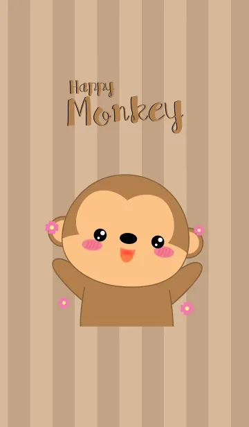 [LINE着せ替え] Happy Monkey Icon (jp)の画像1