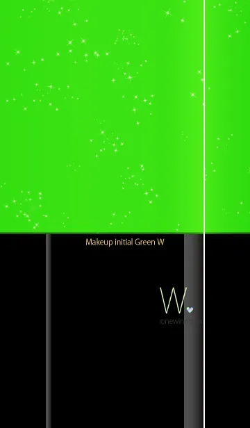 [LINE着せ替え] メークアップ イニシャル グリーン Wの画像1