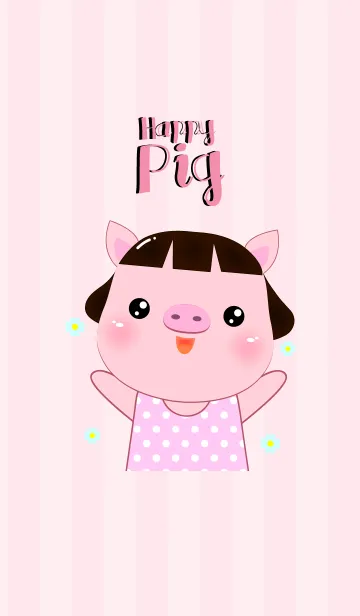 [LINE着せ替え] happy Pookpik Pig Icon Theme (jp)の画像1