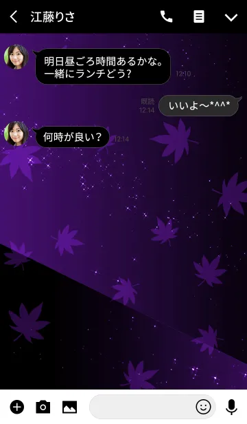 [LINE着せ替え] Simple series 12 -Color36 - Autumn Mapleの画像3