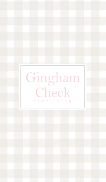 [LINE着せ替え] Gingham Check Natural -SIMPLE STAR-の画像1