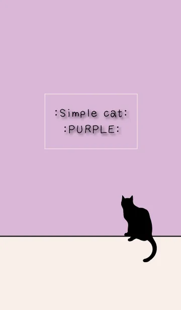 [LINE着せ替え] =SIMPLE CAT PURPLE=の画像1