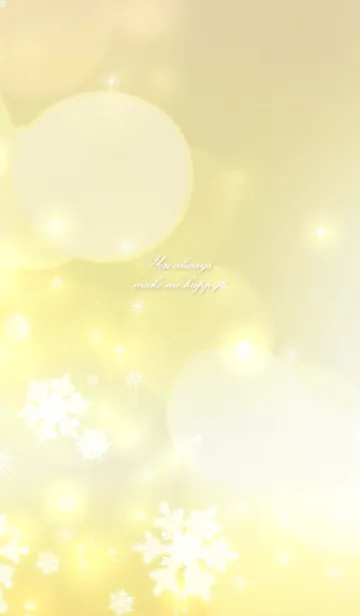 [LINE着せ替え] 雪の結晶☆キラキラ☆ゴールドクリスマスの画像1