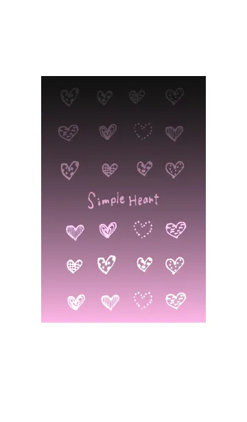 [LINE着せ替え] Simple*Heart 04の画像1