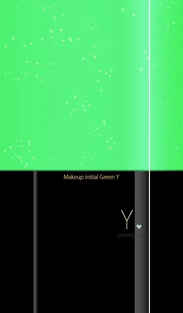 [LINE着せ替え] メークアップ イニシャル グリーン Yの画像1