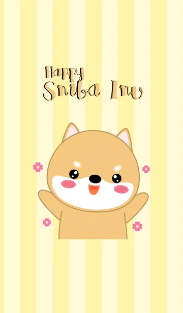 Happy Shiba Inu Iconの着せ替えメイン画像