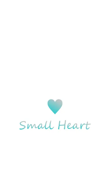 [LINE着せ替え] Small Heart *Turquoise+Gray*の画像1