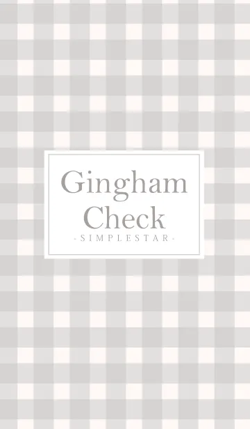 [LINE着せ替え] Gingham Check Natural Beige-SIMPLE STAR-の画像1