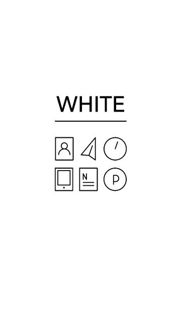 [LINE着せ替え] ホワイト アイコンの画像1